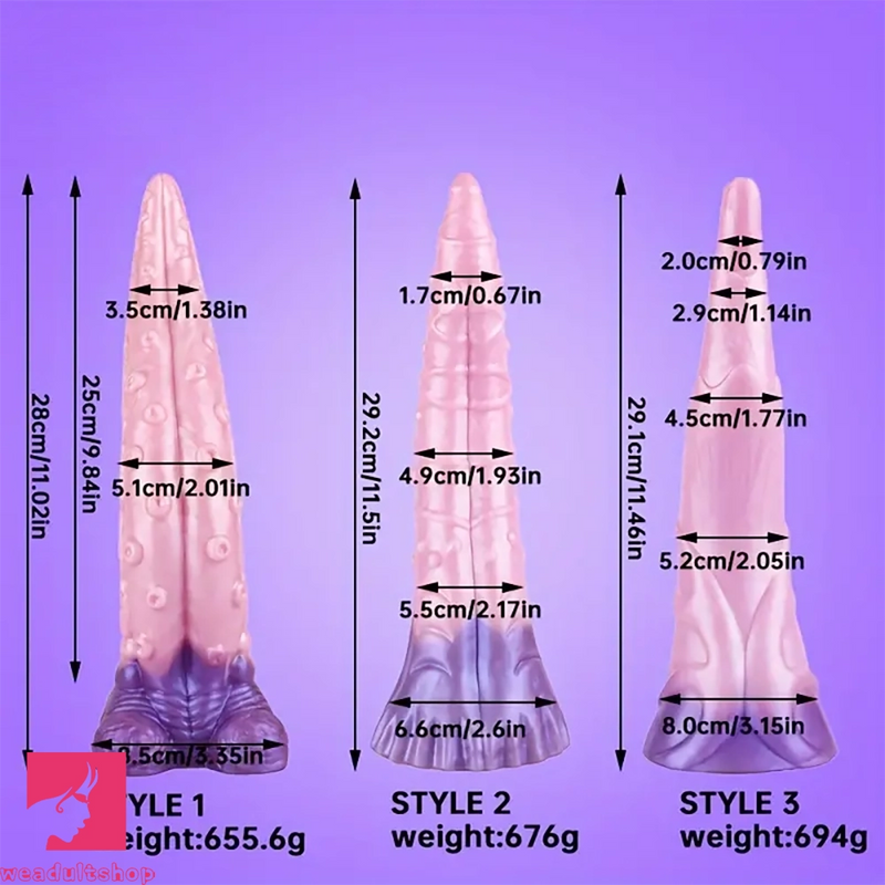 11.02in 11.46in 11.5in Silicone Anal Plug Tentacle Fantasy Large Dildo