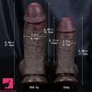 6.88in 8.46in Ultra-Realistic Silicone Dildo With Veins For Anal Sex