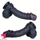 11.4in Realistic Dildo Ebony Soft Silicone Ultra Lifelike Adult Love Toy