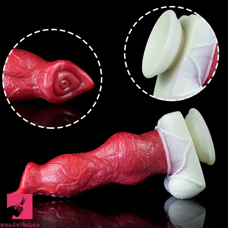 8.66in 9.45in 11.6in Large Dog Knot Silicone Soft Dildo For G-Spot Clit