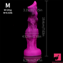 6.65in 7.63in 8.3in 9.25in 10.03in Fantasy Dog Knot Silicone Real Dildo