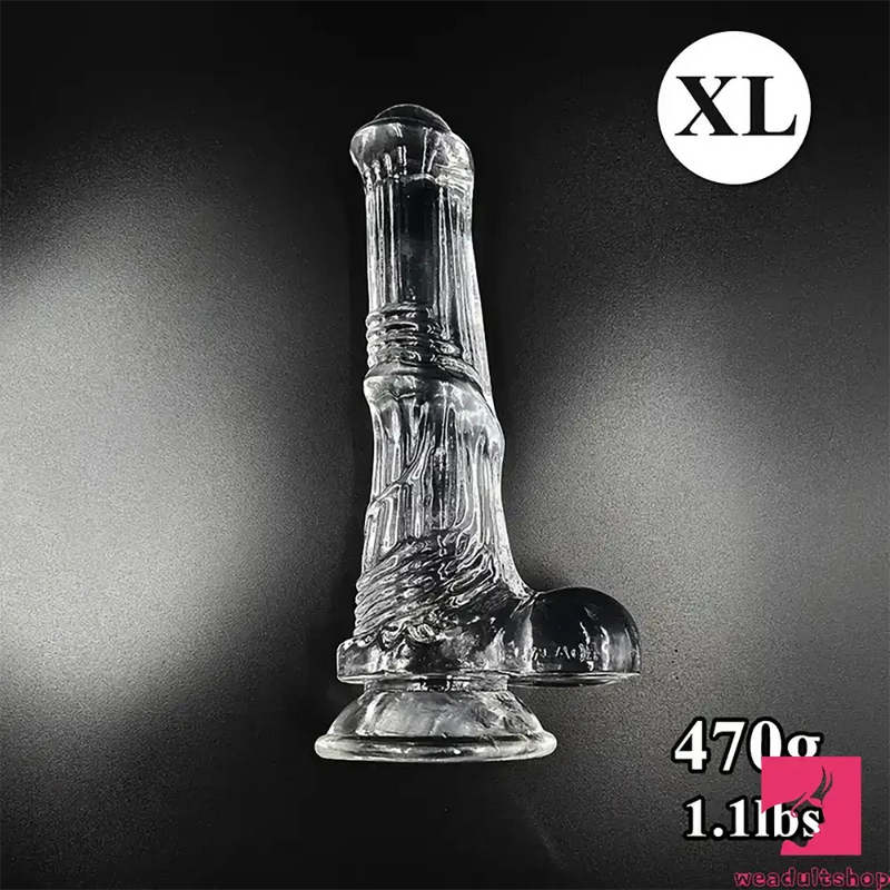 6.6in 7.8in 8.6in 9.8in Clear Black Horse Cock Dildo For Anus Vagina