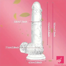 7.3in Clear Real Skin Like Dildo For Female Male Love Pleasure Love