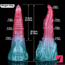 8.18in Dragon Monster Real Silicone Soft Dildo Penis Clit Expander