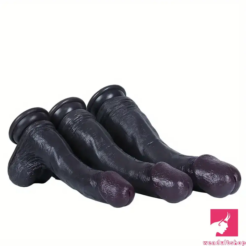 8.26in 9.45in 11.02in Big Ebony Realistic Silicone Soft Dildo Love Toy