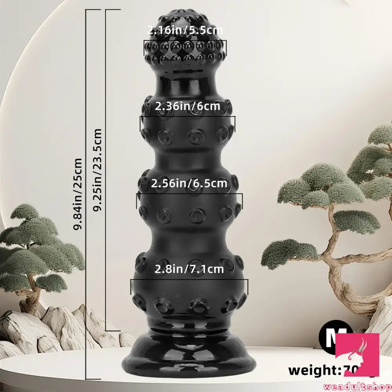 6.7in 9.84in 13.38in Super Black Animal Octopus Female Anal Plug Dildo