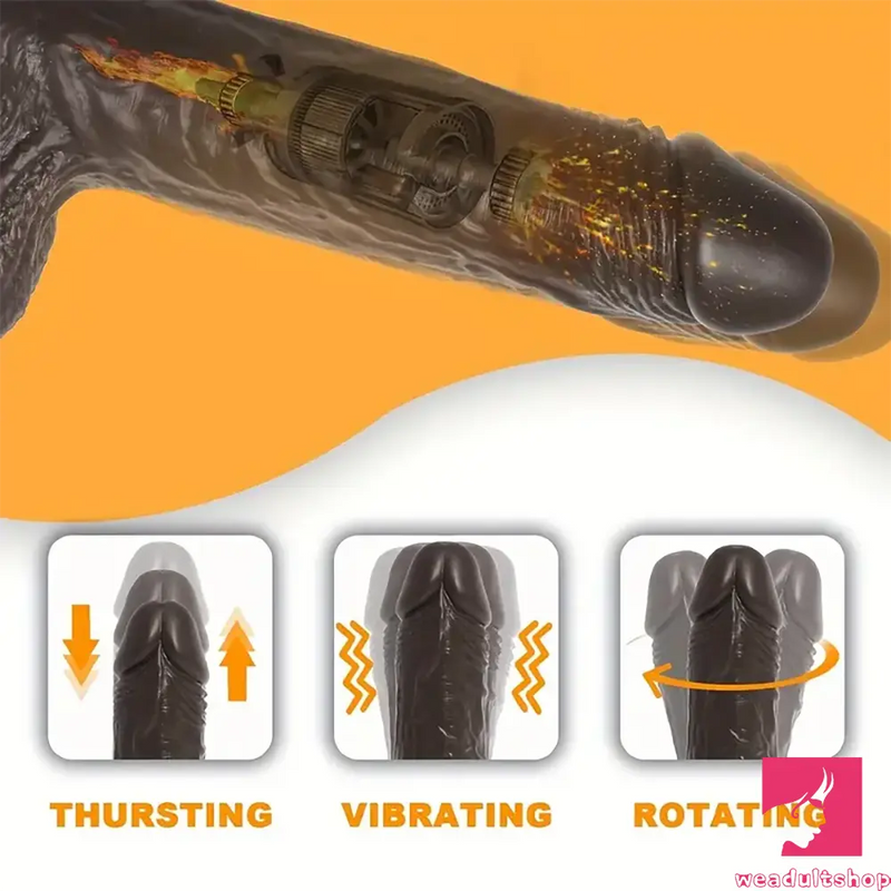 7.6in 8.66in Swing Vibrating Thrusting Big Silicone Soft Warming Dildo