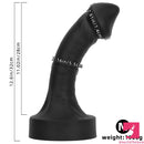 10.63in 12.6in 13.77in Silicone Big Soft Curved Black Mushroom Dildo