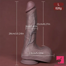 6.1in 7.87in 10.24in Realistic Liquid Silicone Soft Dildo For Women Men