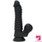 8.07in Black Fantasy Double Layer Silicone Soft Scale Caterpillar Dildo