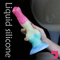 8.03in Fantasy Big Dog Knot Silicone Soft Dildo For G-Spot Orgasm