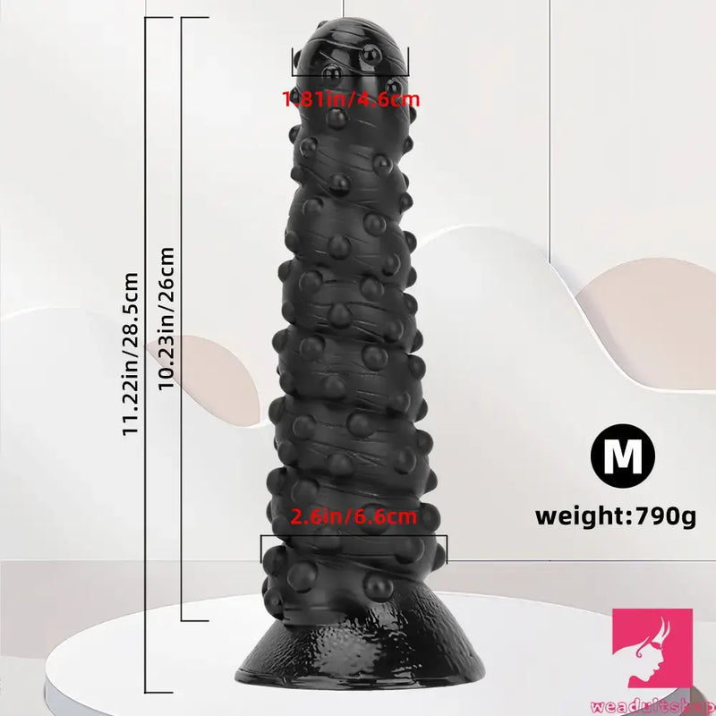 7.48in 11.22in 15in Huge Black Spiral Animal Octopus Dildo Butt Plug