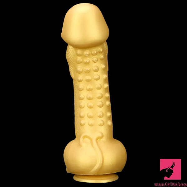 11.8in Liquid Large Soft Silicone Fantasy Thick Gold Anal Sex Dildo