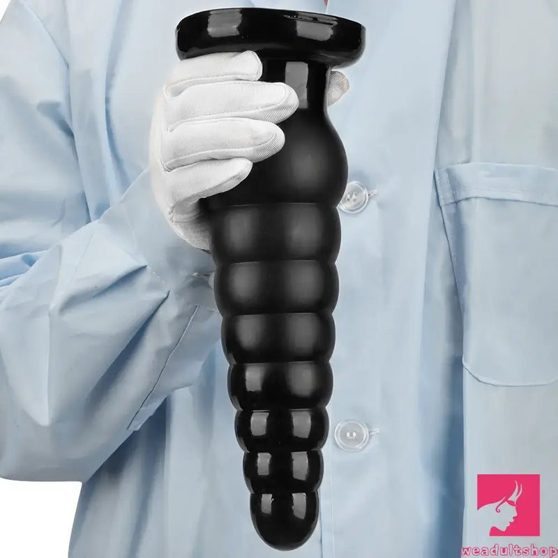 10.63in Realistic Big Silicone Black Dildo Butt Plug For Anal Orgasm