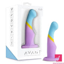 5.83in Unisex Silicone Soft Rainbow Dildo Adult Toy For Gay LGBT