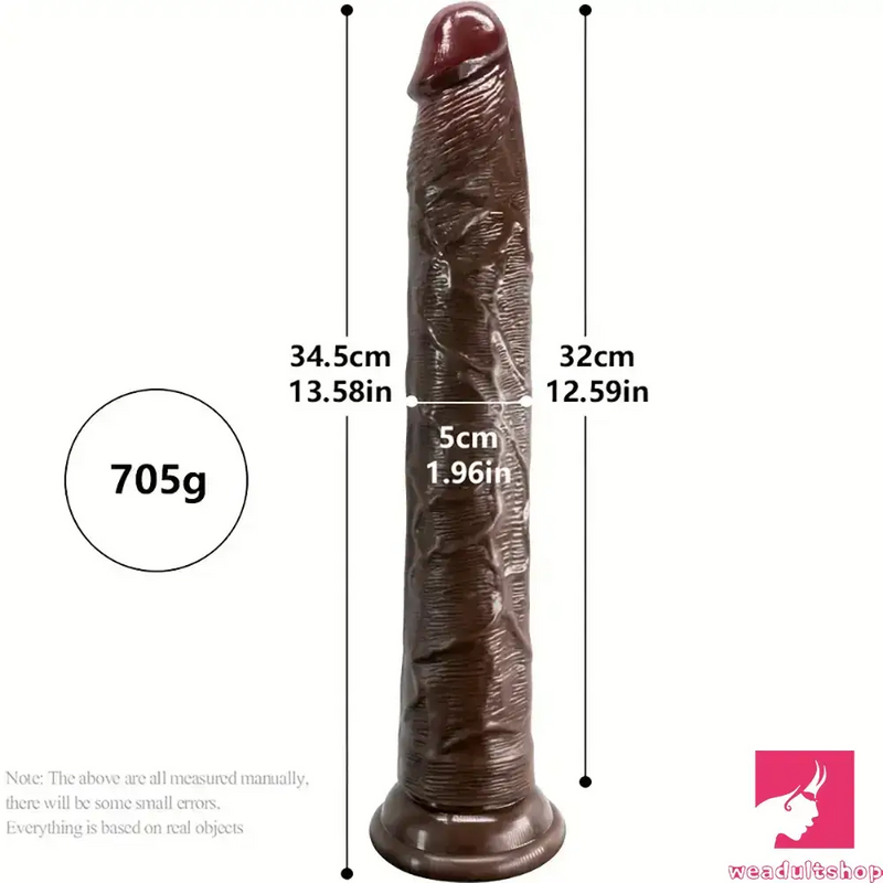 13.58in Realistic Large Long Silicone Soft Anal Dildo For Couple Sex