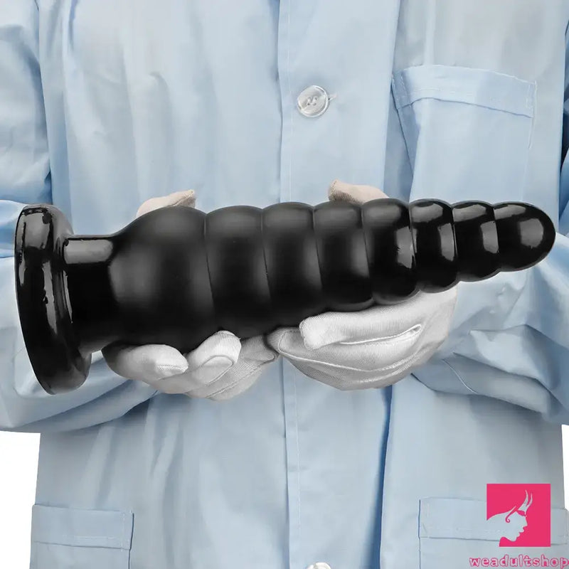 10.63in Realistic Big Silicone Black Dildo Butt Plug For Anal Orgasm