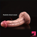 5.7in Soft Real Silicone G Spot Dildo With Blood Vessel For Sex Orgasm