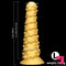 7.48in 11.02in 15in Soft Gold Silicone Spiral Spiked Big Butt Plug Dildo