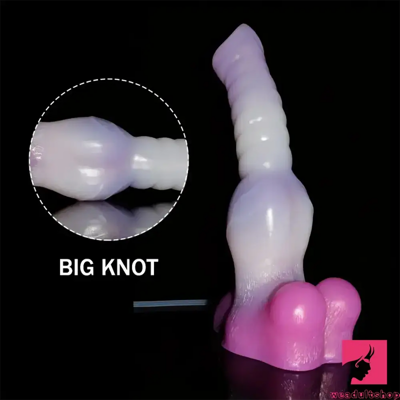 10.23in Fantasy Animal Dog Cock Knot Ejaculating Big Dildo For Women