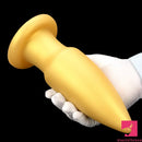 8.85in Premium Gold Soft Liquid Silicone Big Butt Plug Dildo Adult Toy