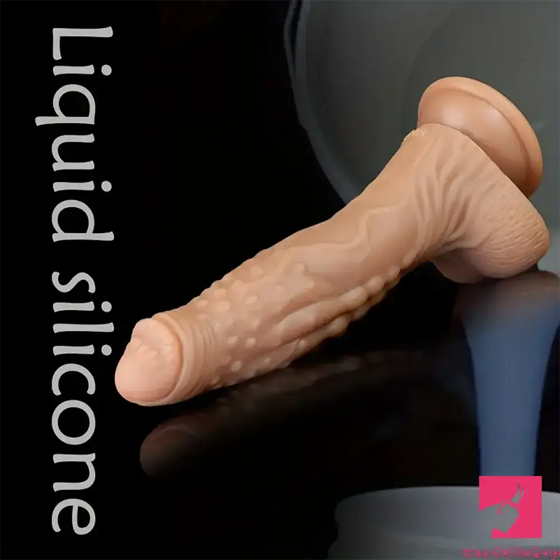 7.67in Silicone Fantasy Soft Dildo For G-Spot Anal Stimulation Sex Toy