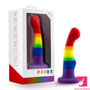 5.83in Unisex Silicone Soft Rainbow Dildo Adult Toy For Gay LGBT