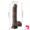 8.7in Ebony 4in1 Heating Thrusting Vibrating Rotation Remote Control Dildo