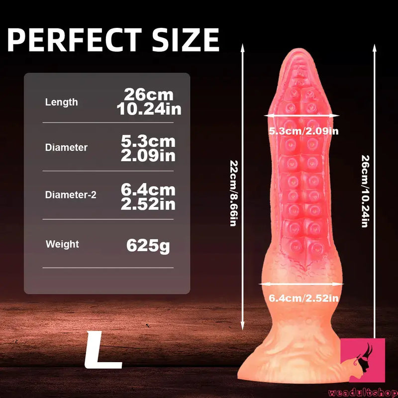 7.08in 9.06in 10.24in 11.81in Octopus Tentacle Odd Silicone Flexible Dildo