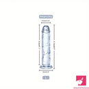 6.3in 7.1in 7.7in 8.5in 9.8in 12in Realistic Clear Suction Cup Dildo