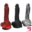 9.05in Premium Large Silicone Soft Mixed Color Dildo For Anus Clit