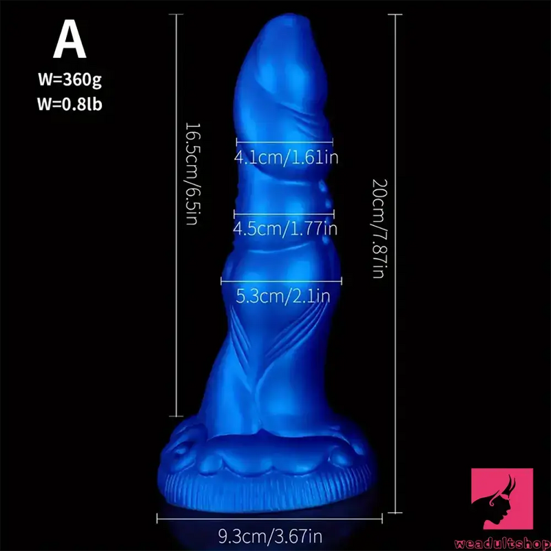 7.87in 8.1in 9.25in Silicone Real Lifelike Monster Soft Bendable Dildo