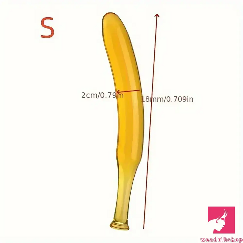 7.09in 7.48in 9.65in Glass Banana Dildo For For Men Women Love