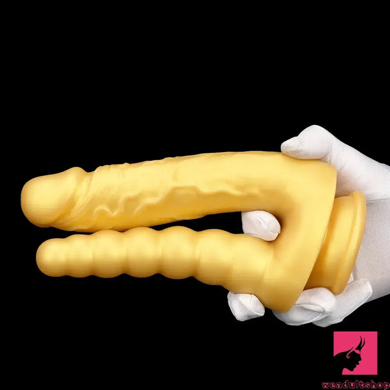 8.07in Silicone Big Soft Dildo Double Heads Dildo Butt Plug Anal Beads