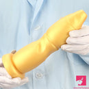 9.84in Gold Soft Liquid Big Silicone Butt Plug Dildo For Women Men