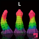 6.34in 8.66in Silicone Soft Rainbow Penis Tentacle Luminous Dildo