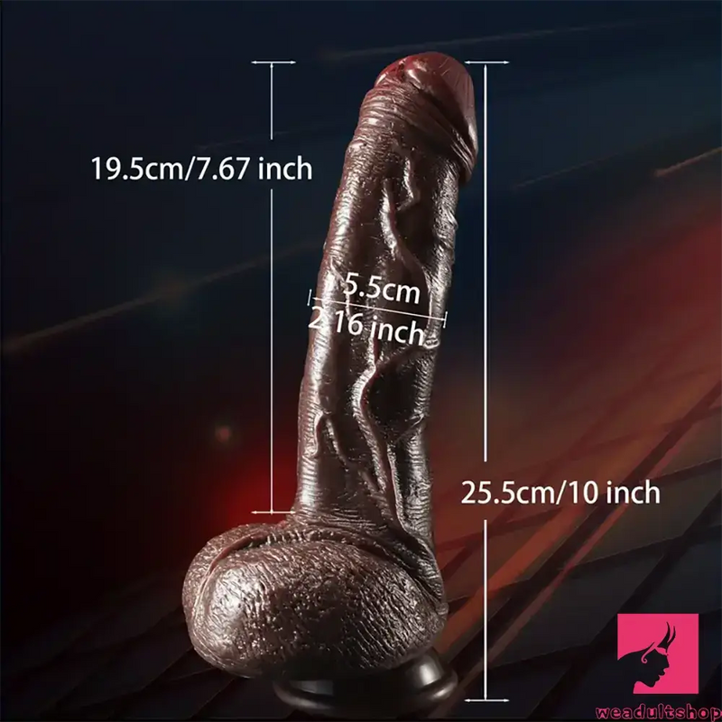 10in Realistic Skin Feel Like Soft Liquid Silicone Dildo For Anal Play