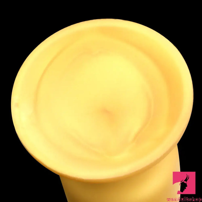 8.85in Premium Gold Soft Liquid Silicone Big Butt Plug Dildo Adult Toy