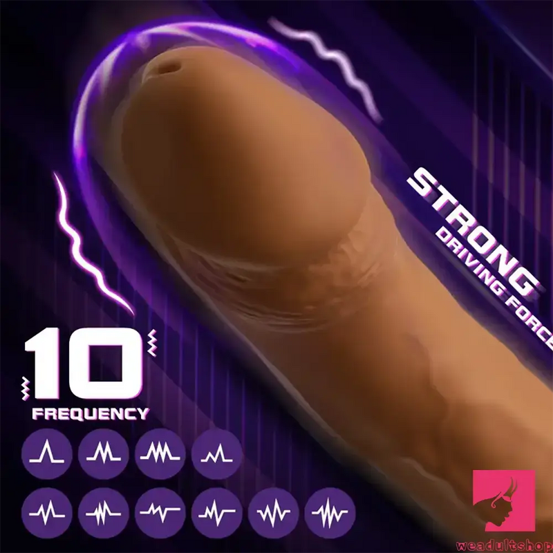 8.19in Big Vibrating Rotation Auto Dildo BDSM Sex Toy For Anus