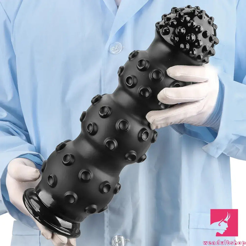 6.7in 9.84in 13.38in Super Black Animal Octopus Female Anal Plug Dildo