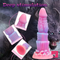 8.46in Fantasy Luminous Monster Silicone Soft Dildo Anal Clit Opener