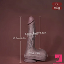 6.1in 7.87in 10.24in Realistic Liquid Silicone Soft Dildo For Women Men