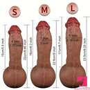 8.66in 9in 9.25in Real Skin Silicone Soft Penis Dildo For Couple Sex