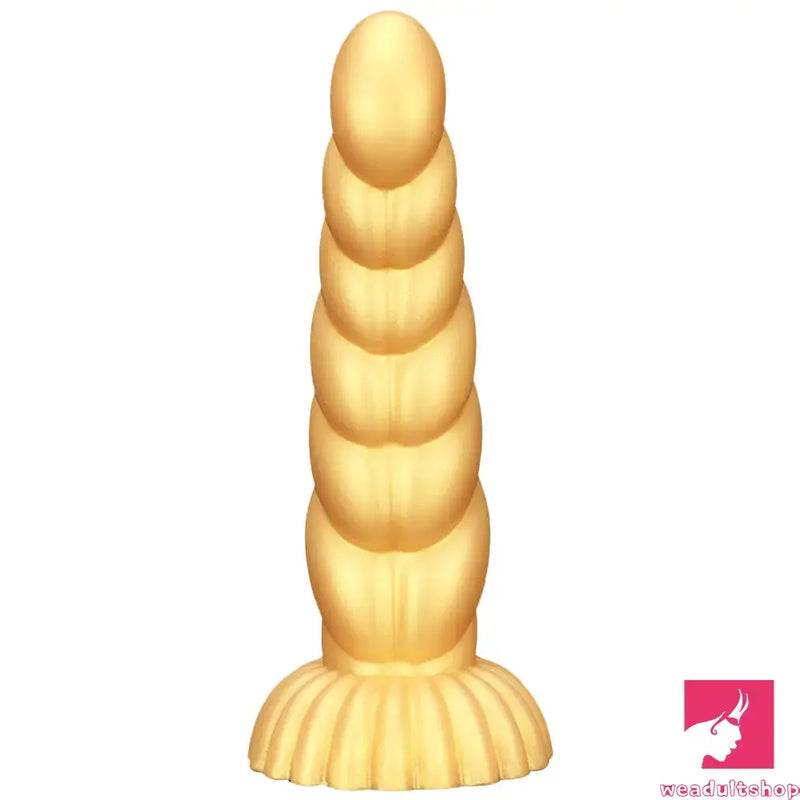 5.51in 7.87in 10.23in Gold Silicone Soft Fantasy Dildo For Anal Sex