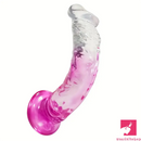 7.28in Soft Silicone Clear Real Dildo For Anus Clitoris Stimulation