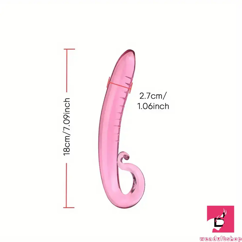 7.09in 7.28in 7.48in Clear Unisex Glass Crystal Dildo For G Spot Orgasm