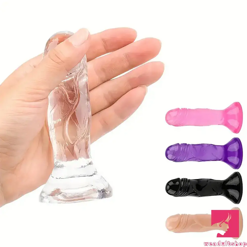 4.7in Clear Small Jelly Penis Dildo For G-Spot Vaginal Sex Stimulation