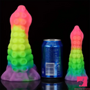 6.34in 8.66in Silicone Soft Rainbow Penis Tentacle Luminous Dildo