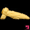 14.56in Premium Gold Liquid Large Soft Long Fantasy Silicone Real Dildo