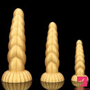 5.51in 7.87in 10.23in Gold Silicone Soft Fantasy Dildo For Anal Sex